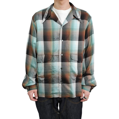 SUGARHILL [ Ombre Panama Open-collar Shirt ] GREEN