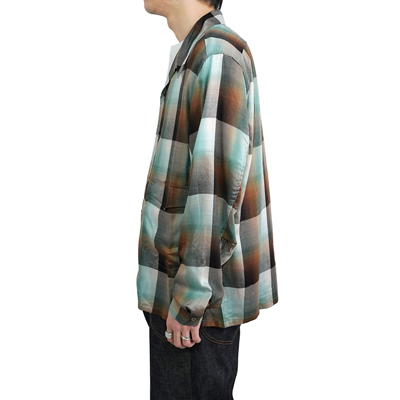 SUGARHILL [ Ombre Panama Open-collar Shirt ] GREEN