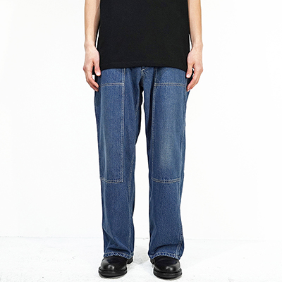 URU [ DOUBLE KNEE PANTS TYPE C ] L.INDIGO