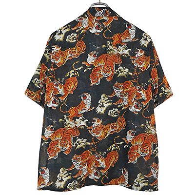 DAIRIKU [ "Tiger" Open Collar Shirt ] Black