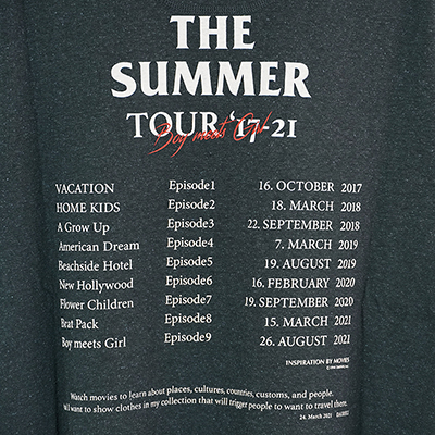 DAIRIKU [ "The Summer Tour" Trim Tee ] White&Black