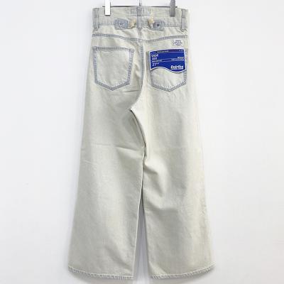 DAIRIKU [ "Ice Wash" W-Velt Wide Denim Pants ] Ice Wash