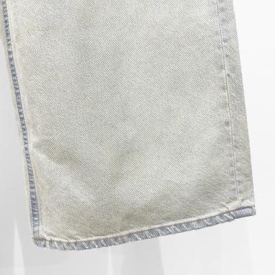 DAIRIKU [ "Ice Wash" W-Velt Wide Denim Pants ] Ice Wash
