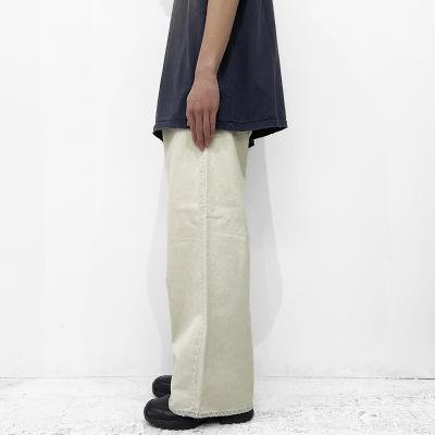DAIRIKU [ "Ice Wash" W-Velt Wide Denim Pants ] Ice Wash