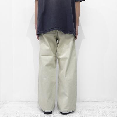 DAIRIKU [ "Ice Wash" W-Velt Wide Denim Pants ] Ice Wash
