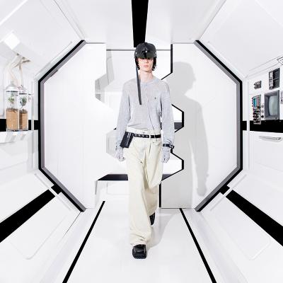 DAIRIKU [ "Ice Wash" W-Velt Wide Denim Pants ] Ice Wash