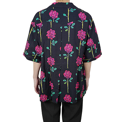 Sasquatchfabrix. [ ROSE SAFARI H/S SHIRT ] BLACK