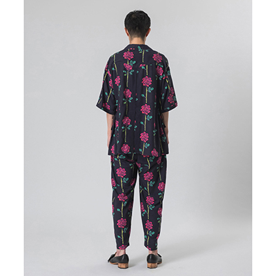 Sasquatchfabrix. [ ROSE SAFARI H/S SHIRT ] BLACK