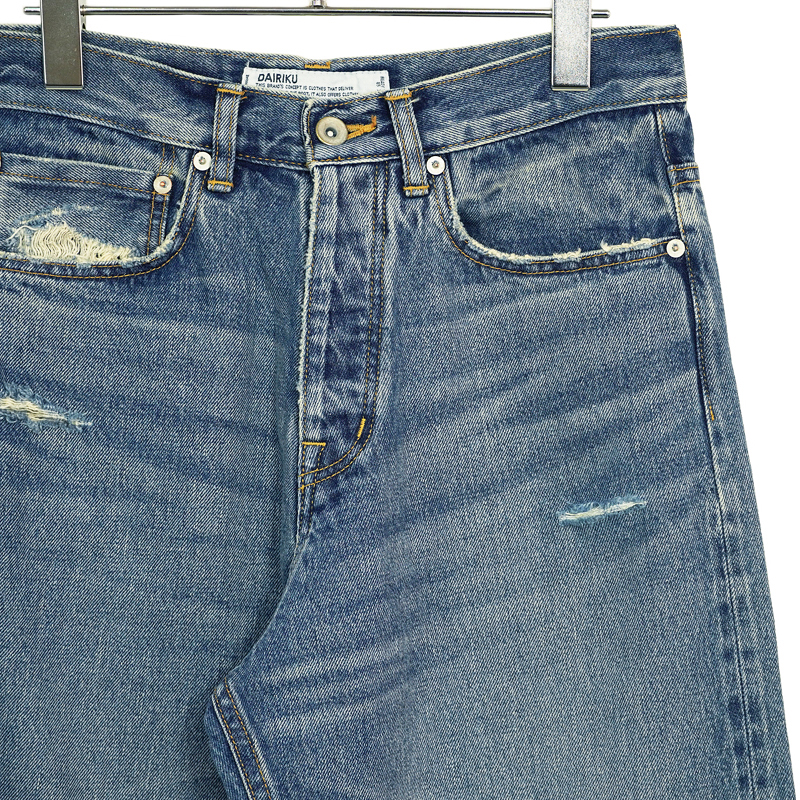 DAIRIKU [ Damage Straight Denim Pants ] Indigo | ロイド・エフ 