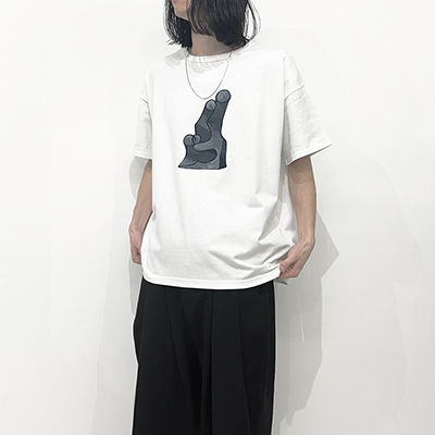 Sasquatchfabrix. [ “CUBISM PEACE” 2TONE H/S T-SHIRT ] WHITE