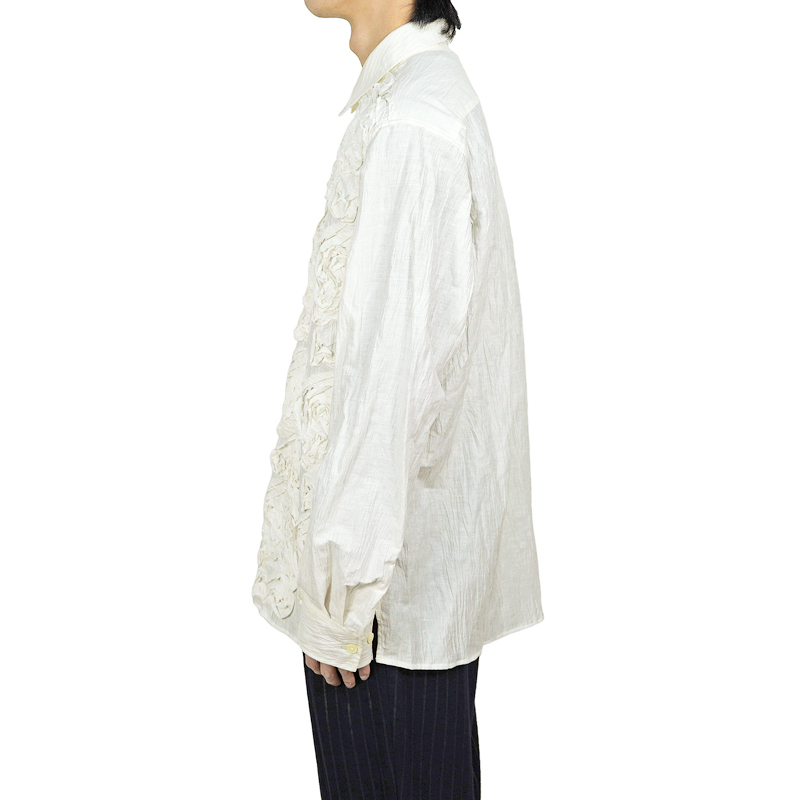 Sasquatchfabrix. [ TAPE EMBROIDERY L/S SHIRT ] WHITE | ロイド 
