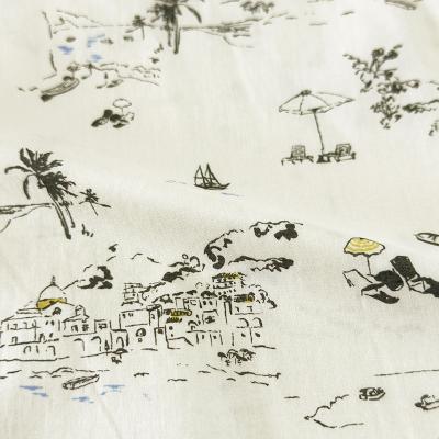URU [ COTTON RAYON OPEN COLLAR S/S SHIRTS ] IVORY
