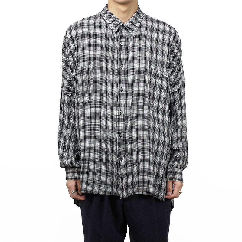 ESSAY [ DRAPE SHIRT (SH-1) ] CHECK | ロイド・エフダブリュー (LLOYD FW)