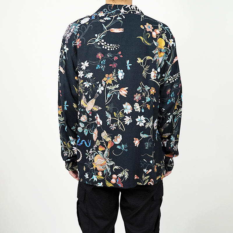 UNUSED [ US2215 (Flower print shirt) ] BLACK