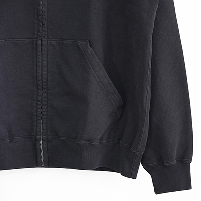 UNUSED [ US2302 (Overdyed zip-up hoodie) ] FADE BLACK