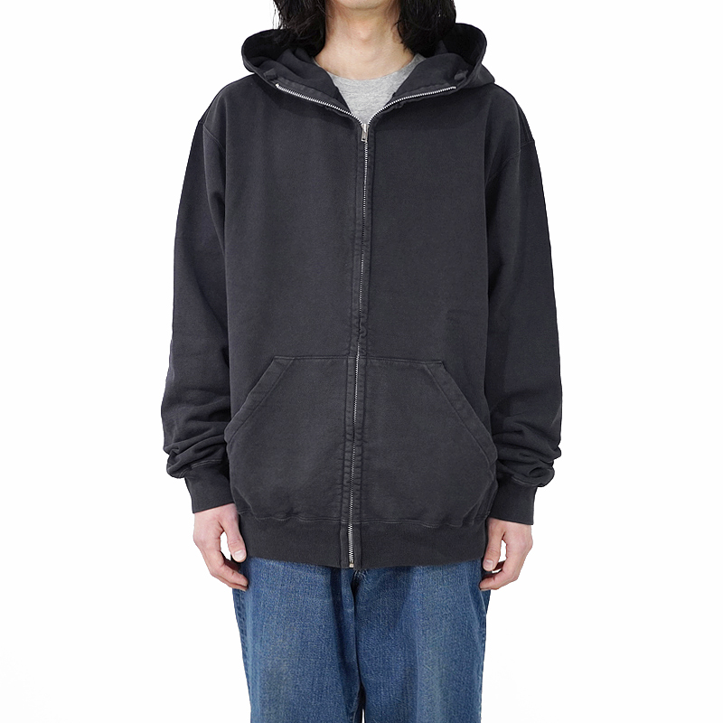 UNUSED [ US2302 (Overdyed zip-up hoodie) ] FADE BLACK