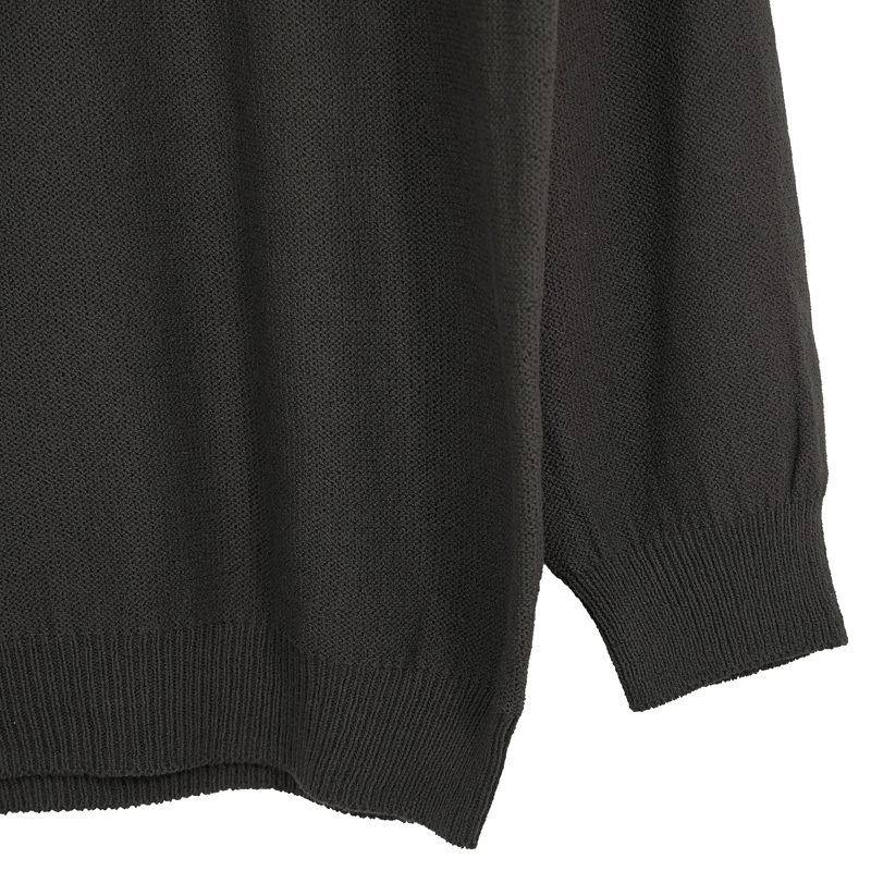 SUGARHILL [ COTTON LONG SLEEVE KNIT ] BLACK | ロイド・エフダブリュー (LLOYD FW)