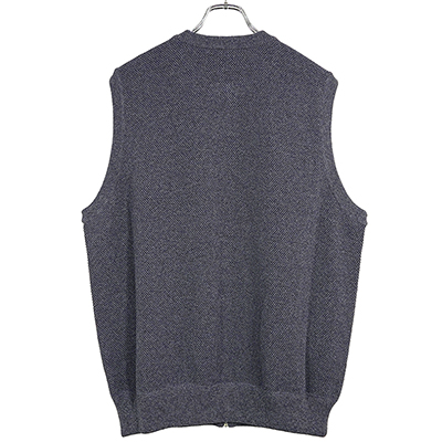 crepuscule [ Moss Stitch Zip Vest ] INDIGO