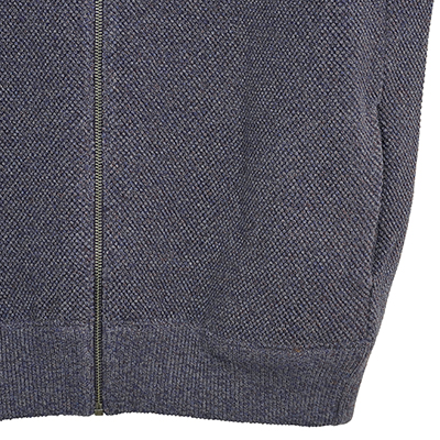 crepuscule [ Moss Stitch Zip Vest ] INDIGO