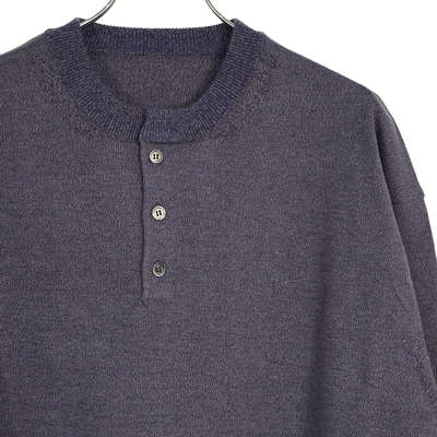 crepuscule [ Henry Neck L/S ] INDIGO