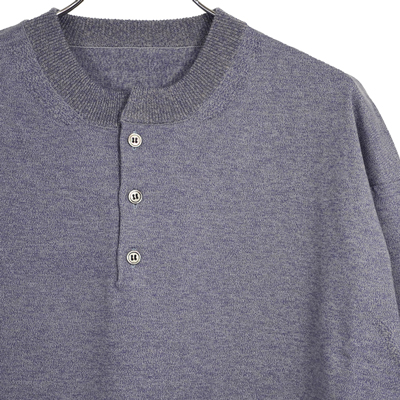 crepuscule [ Henry Neck L/S ] L.BLUE