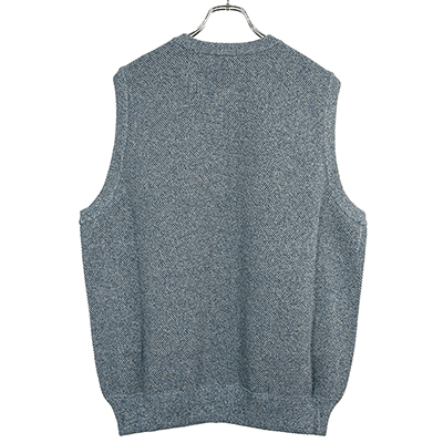 crepuscule [ Moss Stitch Zip Vest ] BLUE