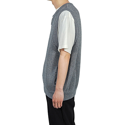 crepuscule [ Moss Stitch Zip Vest ] BLUE