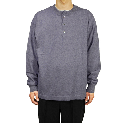 crepuscule [ Henry Neck L/S ] L.BLUE