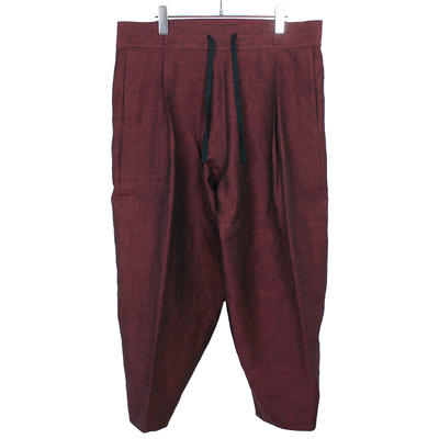 YANTOR [ Linenwool Himo Pants ] RED