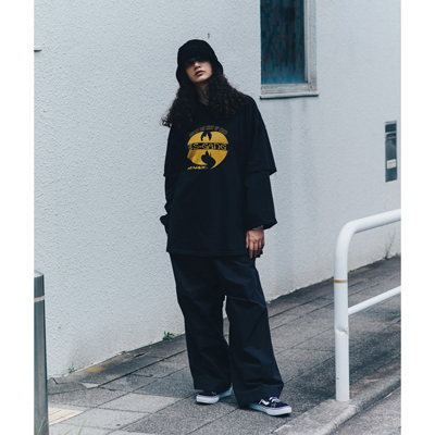 ESSAY [ LAYERED OVERSIZE LONG T-SHIRT (TS-2) ] ES GANG