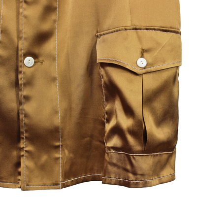 Sasquatchfabrix. [ SILK SAFARI SHIRT ] GOLD