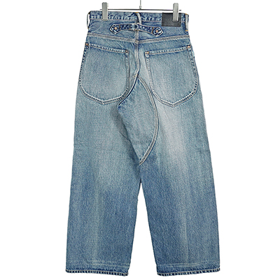 SUGARHILL [ FADE DOUBLE KNEE DENIM PANTS ] FADED INDIGO