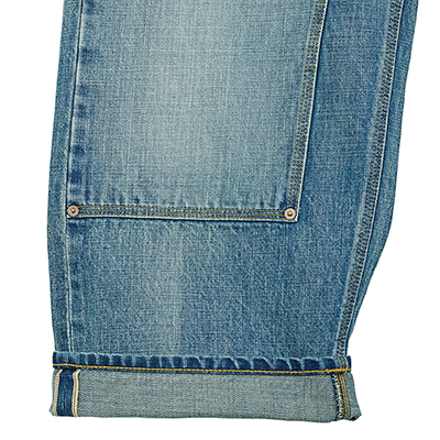 SUGARHILL [ FADE DOUBLE KNEE DENIM PANTS ] FADED INDIGO