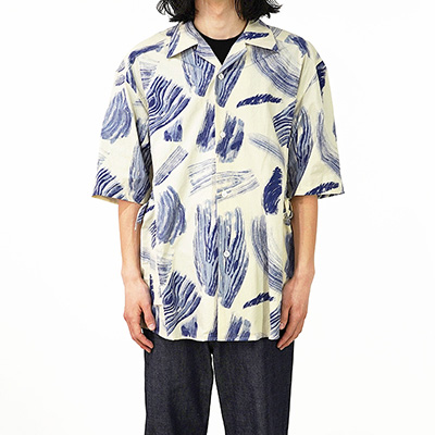 Sasquatchfabrix. [ MOKUME STAMP H/S SHIRT ] OFF WHITE