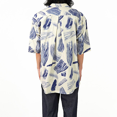 Sasquatchfabrix. [ MOKUME STAMP H/S SHIRT ] OFF WHITE