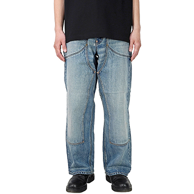 SUGARHILL [ FADE DOUBLE KNEE DENIM PANTS ] FADED INDIGO