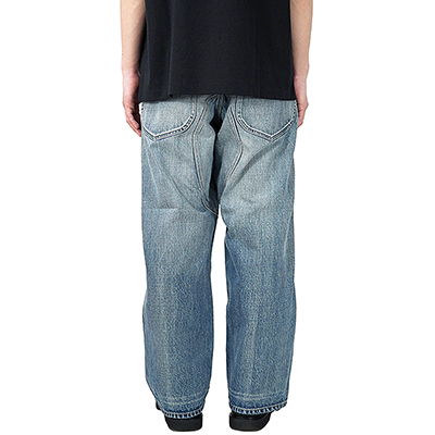 SUGARHILL [ FADE DOUBLE KNEE DENIM PANTS ] FADED INDIGO