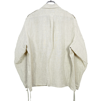 SUGARHILL [ Silk Linen Stripe Fatigue Shirt ] OFF WHITE
