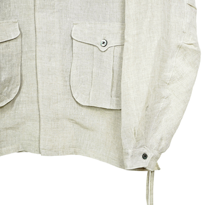 SUGARHILL [ Silk Linen Stripe Fatigue Shirt ] OFF WHITE