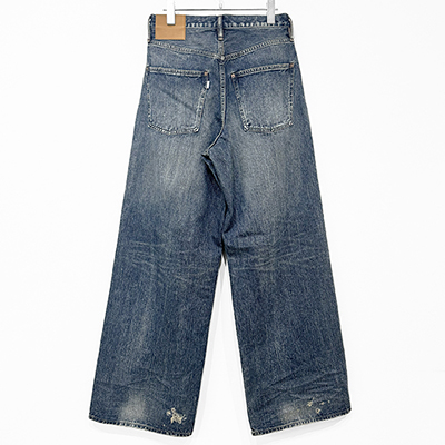 SUGARHILL [ FADED MODERN DENIM WIDE TROUSERS ] FADED INDIGO