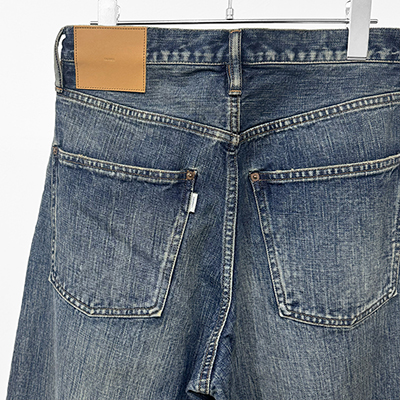 SUGARHILL [ FADED MODERN DENIM WIDE TROUSERS ] FADED INDIGO