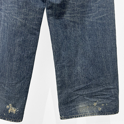 SUGARHILL [ FADED MODERN DENIM WIDE TROUSERS ] FADED INDIGO