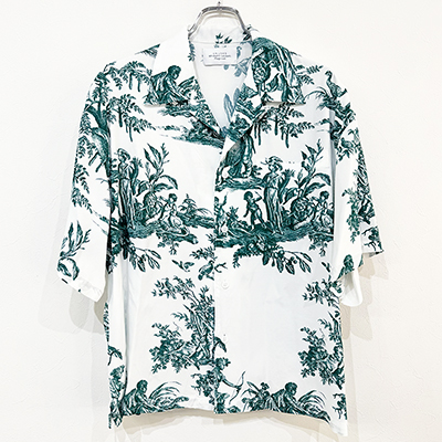 UNUSED [ US2418 (4 continents print short sleeve shirt) ]