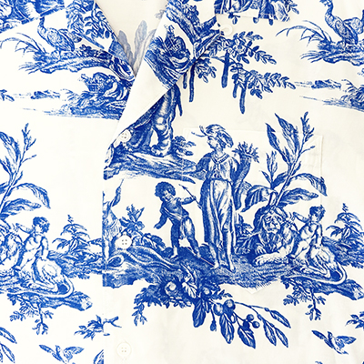 UNUSED [ US2418 (4 continents print short sleeve shirt) ]