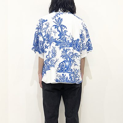 UNUSED [ US2418 (4 continents print short sleeve shirt) ]