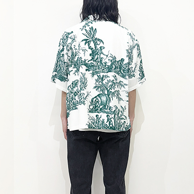 UNUSED [ US2418 (4 continents print short sleeve shirt) ]