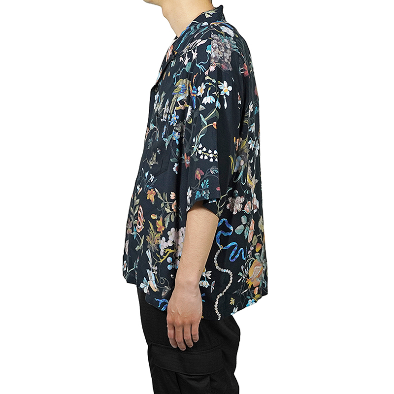 希少 UNUSED Rose Pattern S/S Shirt 薔薇柄 ○ | www.unimac.az