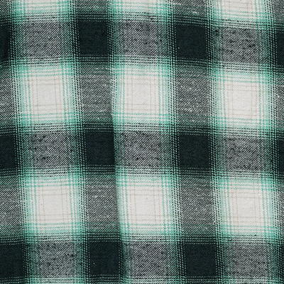 UNUSED [ US2338 (Ombre checked shirt) ] GREEN×CHARCOAL