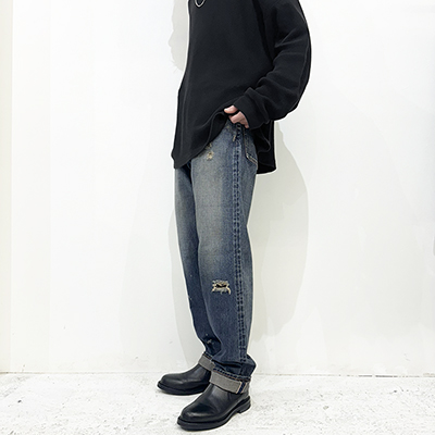 SUGARHILL [ FADED MODERN REGULAR TROUSERS ] FADED INDIGO