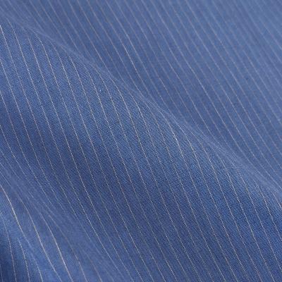 MATSUFUJI [ Pinstripes Utility Shirt ] DEEP BLUE